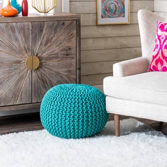 Knitted Round Pouf secondary image