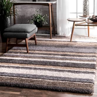 8' x 10' Striped Shaggy Rug secondary image