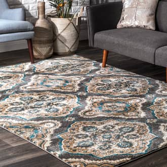 2' 6" x 8' Floral Trellis Rug secondary image