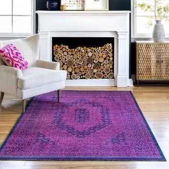 Elaborate Floral Garden Hexagons Rug secondary image