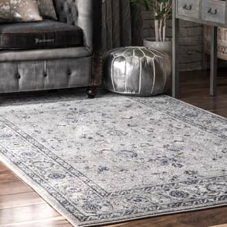 Rugs USA Gray Moonlight Bordered Floral rug - Traditional Rectangle 5 x 8