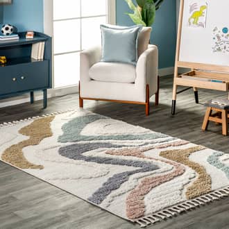 4' x 6' Lane Retro Stripes Kids Rug secondary image