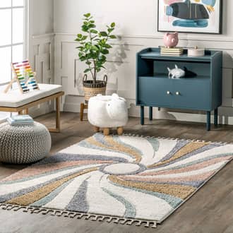 Carmella Kaleidoscope Striped Kids Rug secondary image