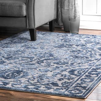 Rugs USA Blue Wintershade Faded Floral rug - Transitional Rectangle 6 7