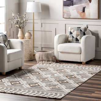 Cathleen Iridescent Bordered Rug secondary image