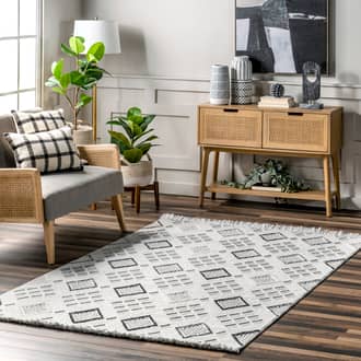 Neha Iridescent Checkered Rug secondary image