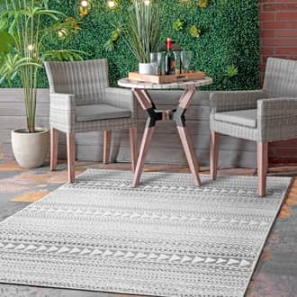 Striped Geometric Indoor/Outdoor Rug secondary image