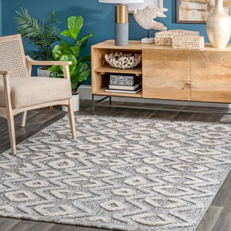 Raised Chevron Trellis Rug secondary image