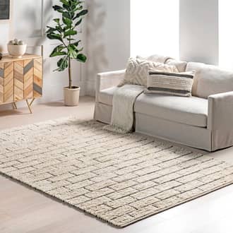 Irina Shaggy Brickwork Rug secondary image