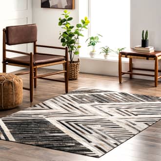 Palmer Leather Chevron Rug secondary image