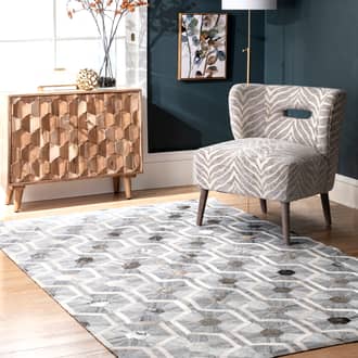 Leather Honeycomb Trellis Rug secondary image