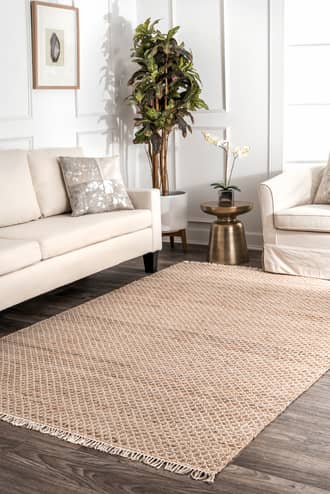 Diamond Trellis Fringe Tassel Rug secondary image