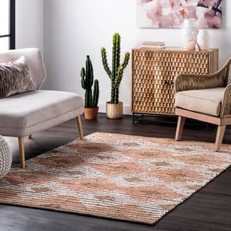 Hand Braided Denim And Jute Striped Diamonds Rug secondary image