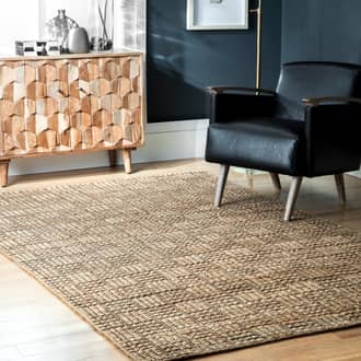 Jute Checkered Basketweave Rug secondary image