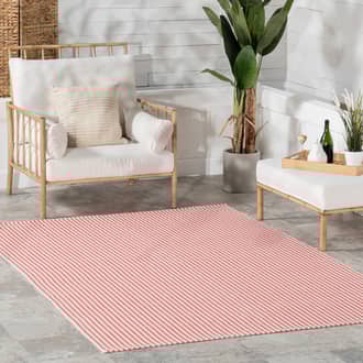 4' x 6' Pinstripe Handwoven Indoor/Outdoor Rug secondary image