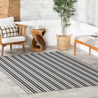 Ticking Stripe Handwoven Indoor/Outdoor Rug secondary image