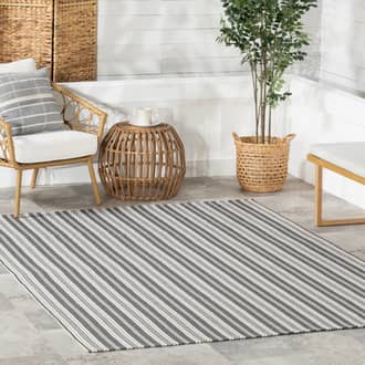 Ticking Stripe Handwoven Indoor/Outdoor Rug secondary image