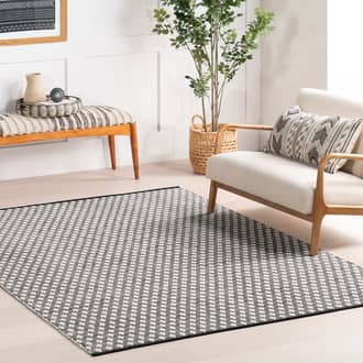 2' 6" x 8' Dainty Diamond Handwoven Cotton Rug secondary image