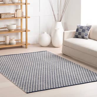 2' 6" x 8' Dainty Diamond Handwoven Cotton Rug secondary image