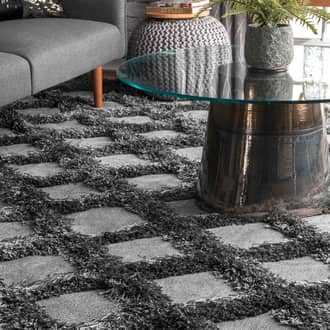 Shaggy Diamond Trellis Rug secondary image