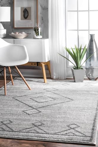 Rugs USA Gray Tallahassee Tribal Diamond Medallion rug - Traditional Recta