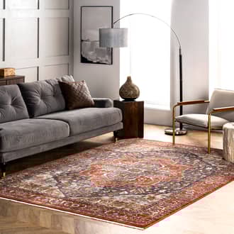 8' x 10' Rosette Medallion Fringed Rug secondary image