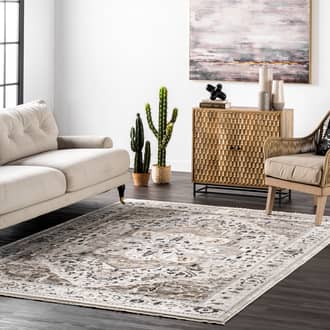2' x 3' 7" Rosette Medallion Fringed Rug secondary image