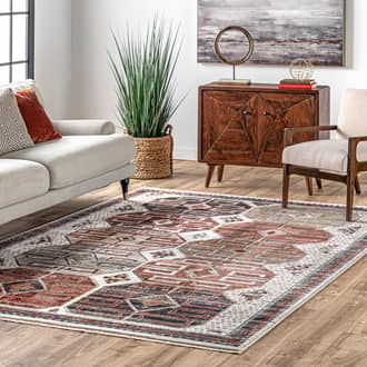 9' x 12' Oriental Emblematic Fringed Rug secondary image