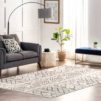 Aubrey Paneled Fringed Rug secondary image