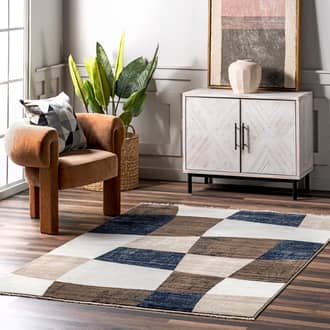 Zaniyah Abstract Checkered Rug secondary image