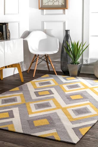 Interconnected Diamonds Rug secondary image