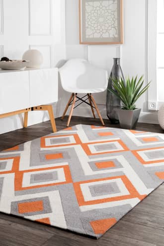 Interconnected Diamonds Rug secondary image