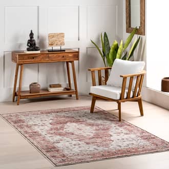 5' x 8' Vikky Diamond Medallion Washable Rug secondary image