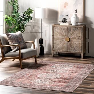 Lesa Geometric Medallion Washable Rug secondary image