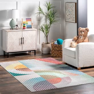 4' x 6' Alena Striped Contemporary Washable Rug secondary image