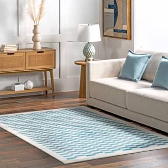 Laci Checkered Washable Rug secondary image