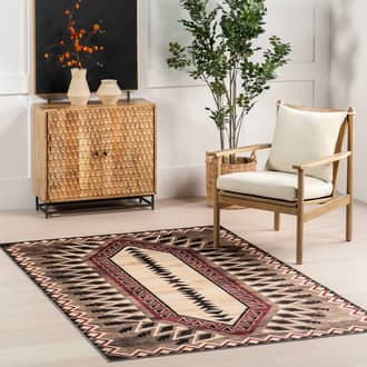 3' x 5' Zuni Southwestern Stain-Resistant Washable Rug secondary image