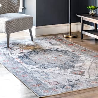 Timeworn Medallion Printed Rug secondary image