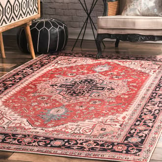 Oriental Printed Medallion Rug secondary image