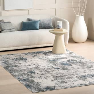 6' Faded Abstract Washable Rug secondary image