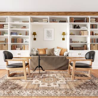 9' 6" x 13' 6" Laurel Medallion Washable Rug secondary image