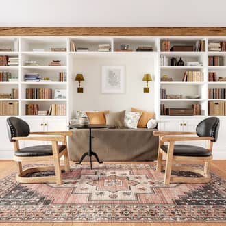 9' x 12' Laurel Medallion Washable Rug secondary image