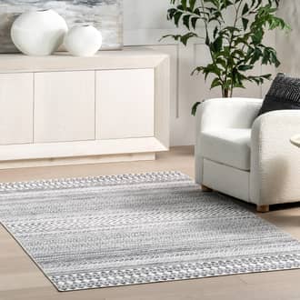 8' Tribal Banded Washable Rug secondary image