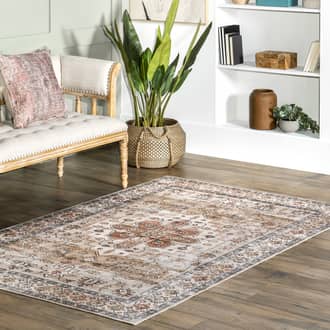3' x 5' Mara Medallion Washable Rug secondary image
