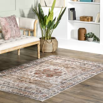 Mara Medallion Washable Rug secondary image