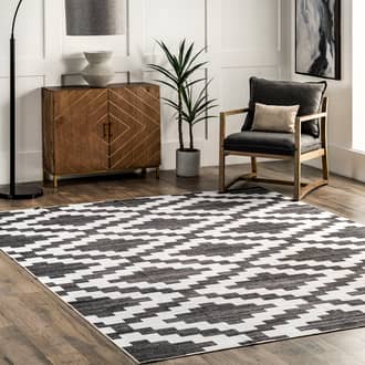 Natalie Washable Diamond Rug secondary image