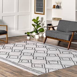 Edith Washable Diamond Rug secondary image