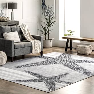 3' x 5' Kim Washable Starfish Rug secondary image