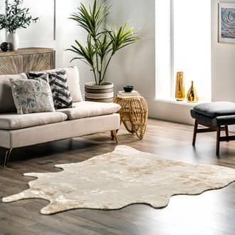 Zahara Faux Cowhide Washable Rug secondary image