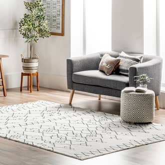 5' x 8' Giana Striped Washable Shag Rug secondary image